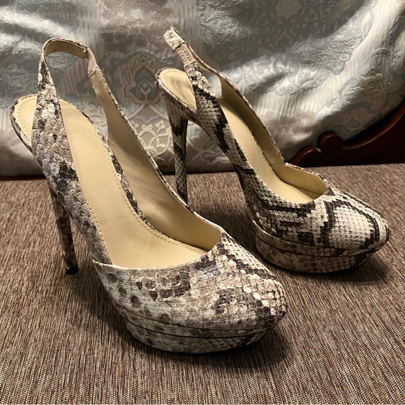 BRIAN ATWOOD Platform Heels PYTHON / SNAKESKIN - Sz 9 (EU 40) EXCELLENT! - Picture 3 of 16